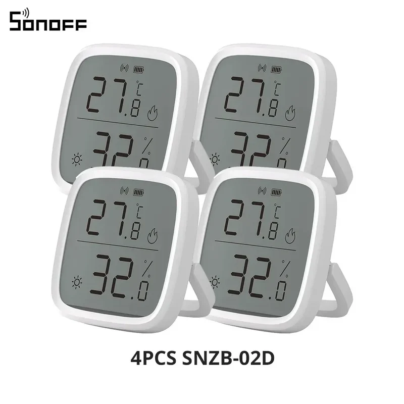 SONOFF SNZB 02D Zigbee Temperature Humidity Sensor SNZB-02D with LCD Screen for EWeLink SONOFF ZigBee Bridge Alexa Alice