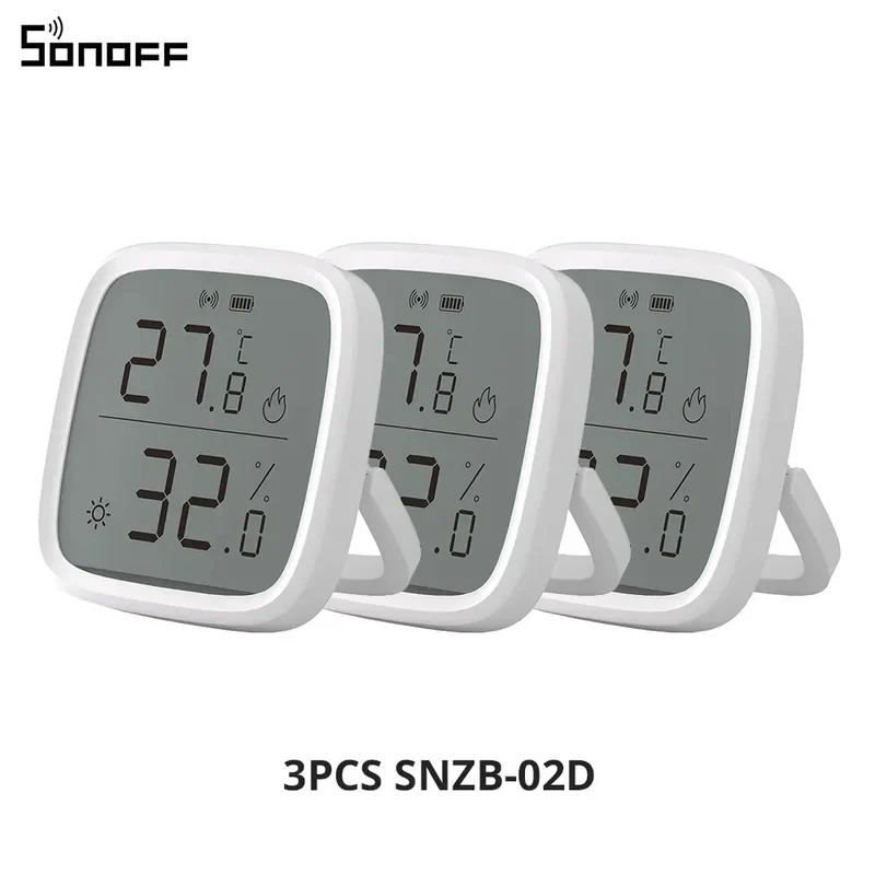 SONOFF SNZB 02D Zigbee Temperature Humidity Sensor SNZB-02D with LCD Screen for EWeLink SONOFF ZigBee Bridge Alexa Alice
