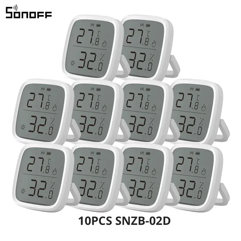 SONOFF SNZB 02D Zigbee Temperature Humidity Sensor SNZB-02D with LCD Screen for EWeLink SONOFF ZigBee Bridge Alexa Alice