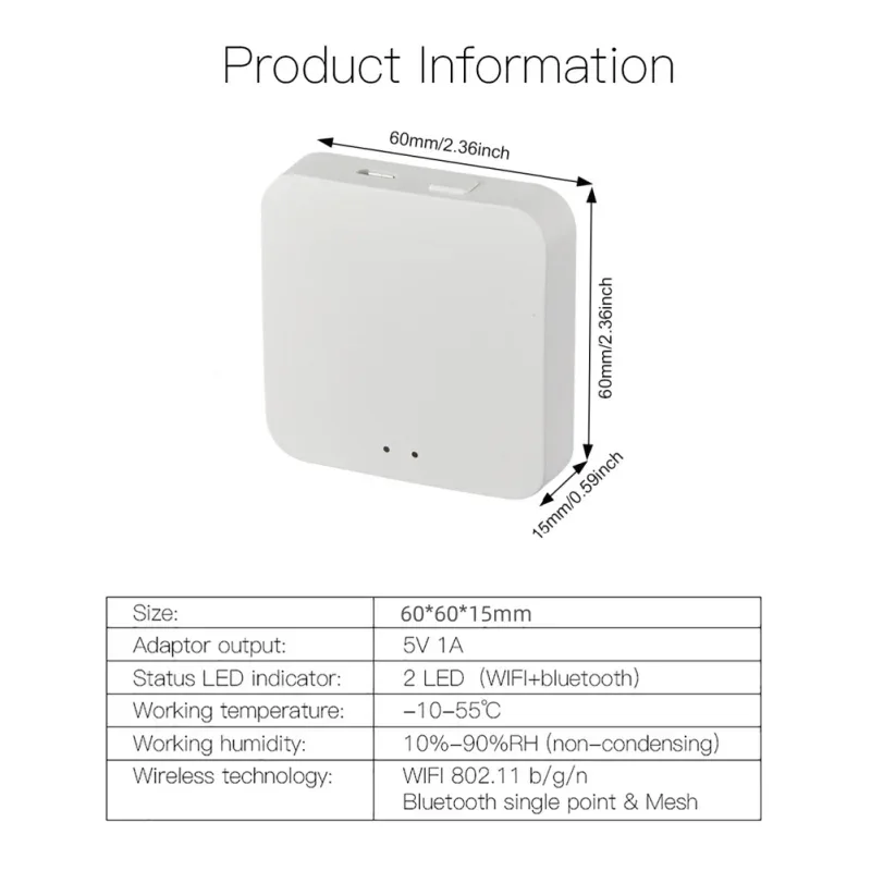 Tuya Bluetooth Gateway Hub Smart Home Bridge Support Fingerbot Tuya Bluetooth Device Smart Life App Remote Control Mesh Bridge