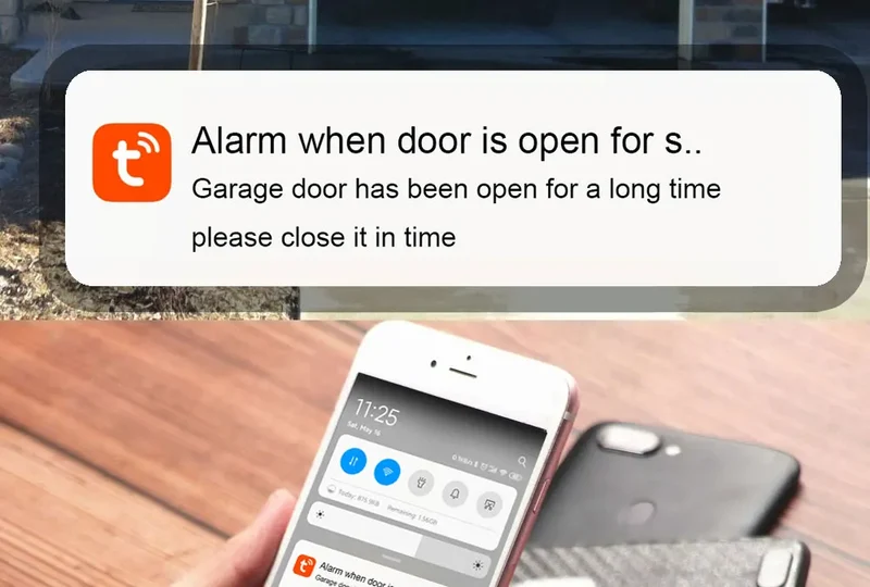 Wofea WiFi Smart Garage Door Opener Controller DC12/DC24V Works with Alexa Google Home 2.4G APP No Gateway Required