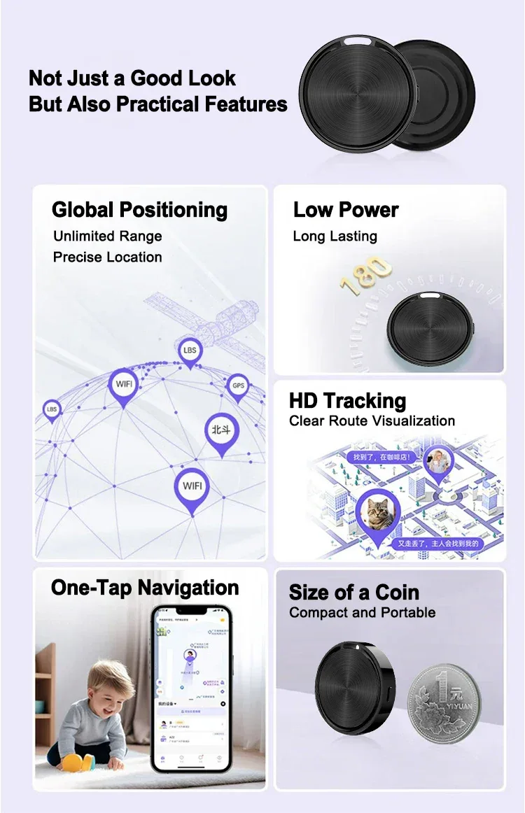 Bluetooth Gps Tracker Android Google Find My Device Anti-Lost Wallet Gps Tracker Airtag Holder Smart Home Products Smart Life