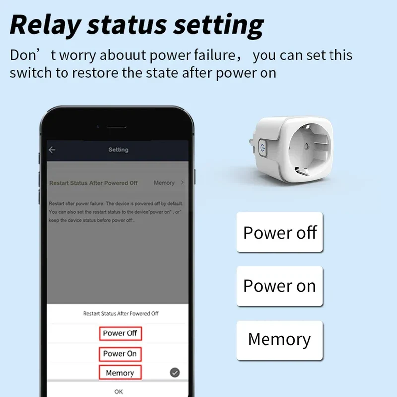 20A Tuya WiFi Smart Socket with Energy Monitor EU Plug Timer Schedule Works with Smart Life App Alexa Google voice control