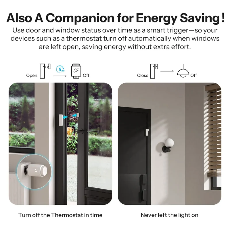 SONOFF SNZB-04PR2 SenseGuard DW Gen2 Zigbee Door/Window Sensor Active Security With Tamper Alerts Matter Bridge Via Apple Home