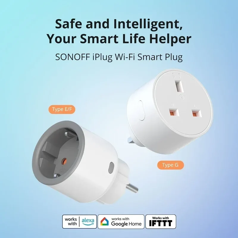 SONOFF S60 EU SONOFF Wifi Socket Wifi Smart Socket Overload Protection Timer Smart Scene Remote Control Via EWeLink Home IFTTT
