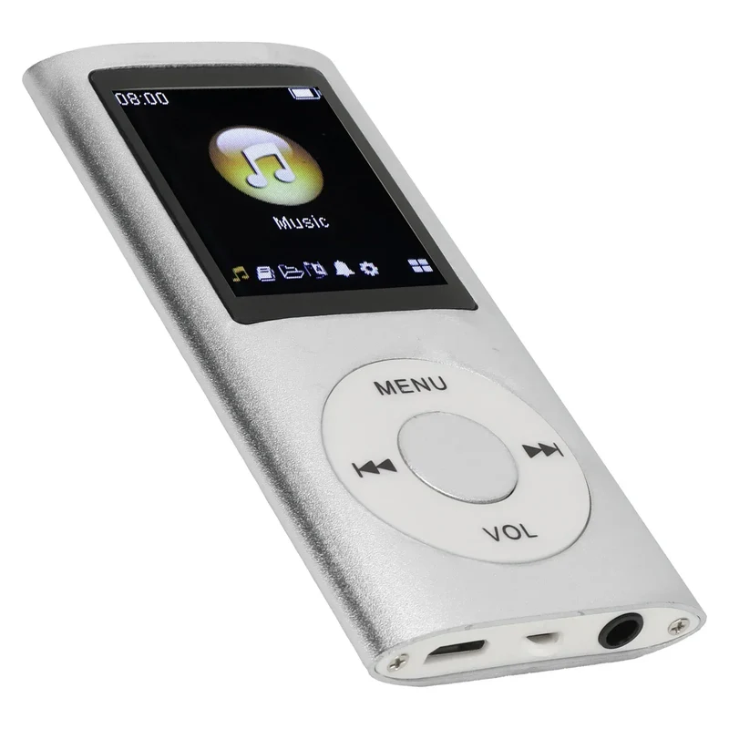 MP3 Player with Earphone Data Cable Stylish Multifunctional Lossless Sound Slim 1.8 Inch LCD Screen Portable MP3 Music Players