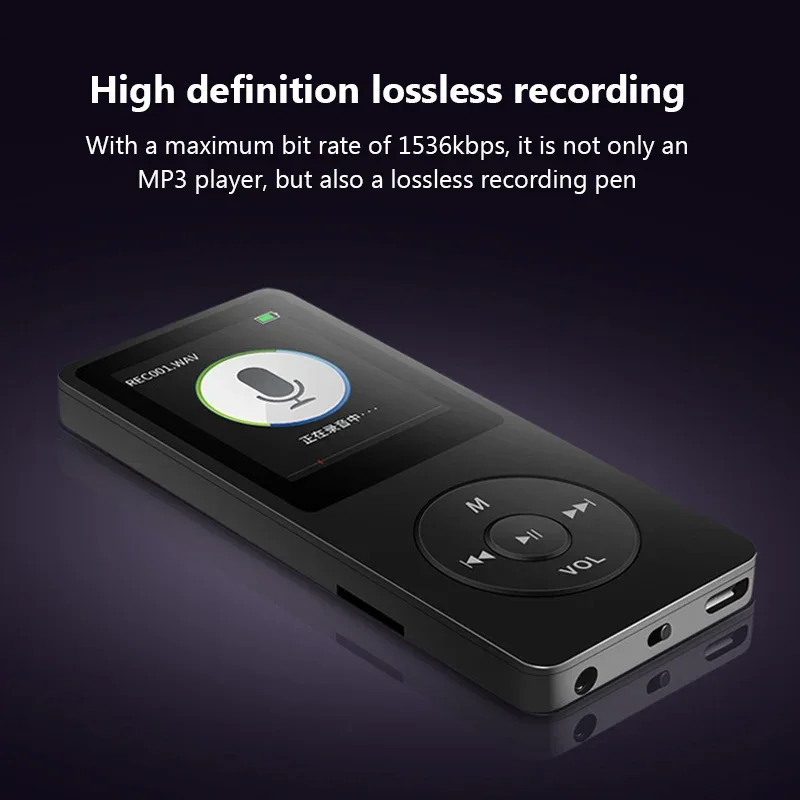 Portable MP3 Player With LCD Digital Display FM Radio Video Hifi MP3 Player E-books Support Bluetooth Lossless Music Player