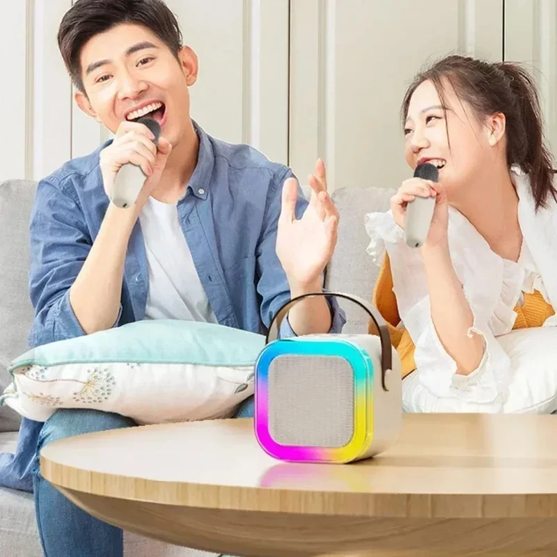 Karaoke Wireless Portable Bluetooth Speaker With Microphone Machine Mini Lamp Caixa De Som Sound Box Music Small Blootooth Mp3