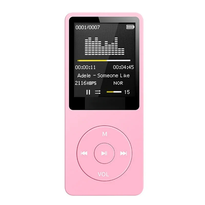 Portable MP3 Player USB Charging Record Digital Display Screen Media Lossless Portable Pocket Sports Running Walking Music Play