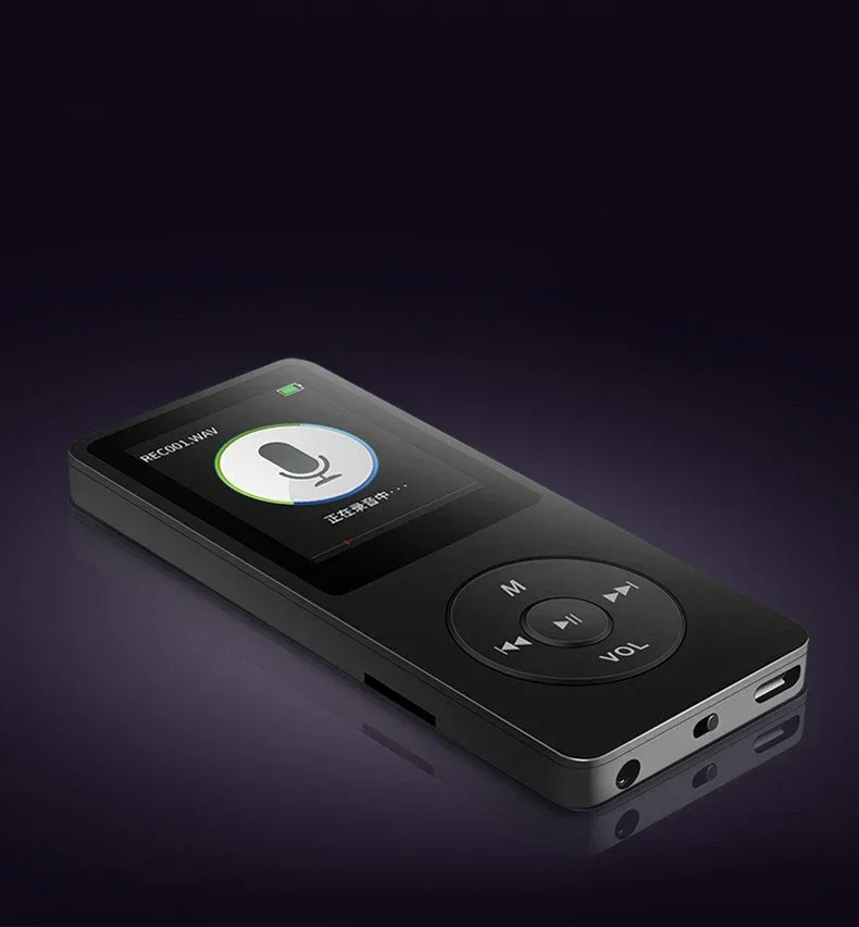 Portable MP3 Player USB Charging Record Digital Display Screen Media Lossless Portable Pocket Sports Running Walking Music Play