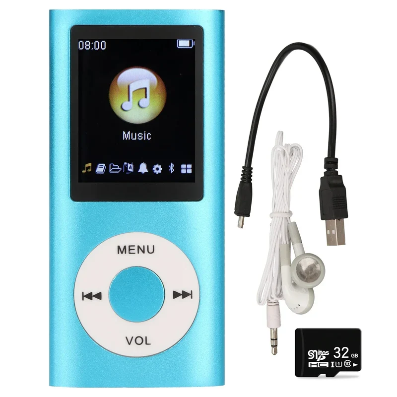 1.8 Inch LCD Screen MP3 Player Stylish Multifunctional Lossless Sound Slim Portable MP3 Music Player