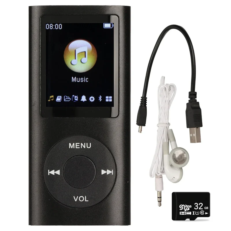 1.8 Inch LCD Screen MP3 Player Stylish Multifunctional Lossless Sound Slim Portable MP3 Music Player