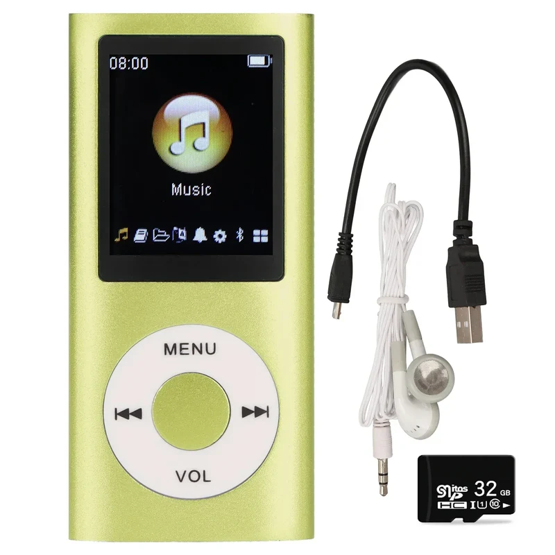 1.8 Inch LCD Screen MP3 Player Stylish Multifunctional Lossless Sound Slim Portable MP3 Music Player