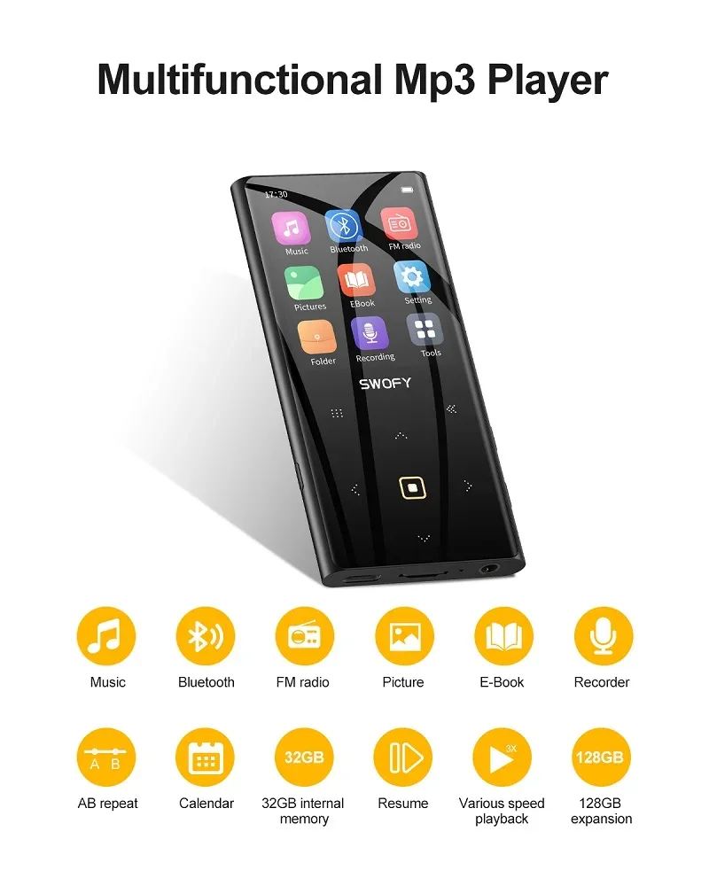 BEN JIE M2 mp3 player 32GB bluetooth Lossless HiFi Portable Audio Walkman FM Radio EBook Voice Recorder music player плеер mp3