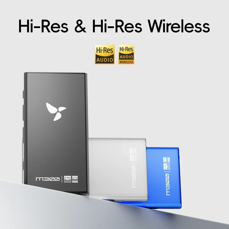 HiBy Digital M300 Android 13 Music Player MP3 HiFi Audio Bluetooth WiFi DSD256 FM Radio Dual Mic Built-in Speaker IPS 29hr 128GB