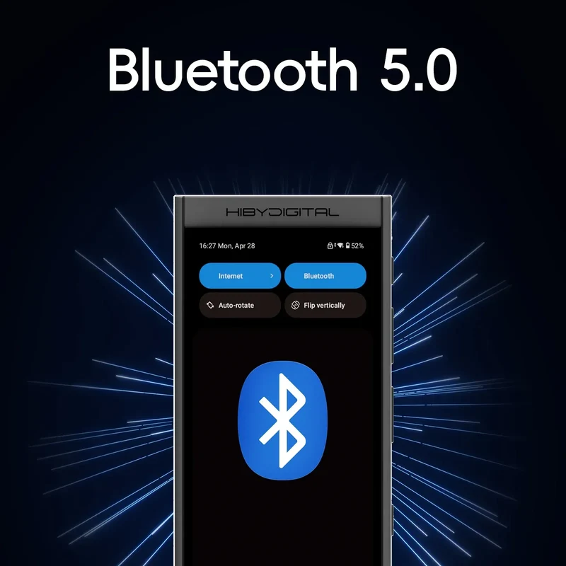 HiBy Digital M300 Android 13 Music Player MP3 HiFi Audio Bluetooth WiFi DSD256 FM Radio Dual Mic Built-in Speaker IPS 29hr 128GB