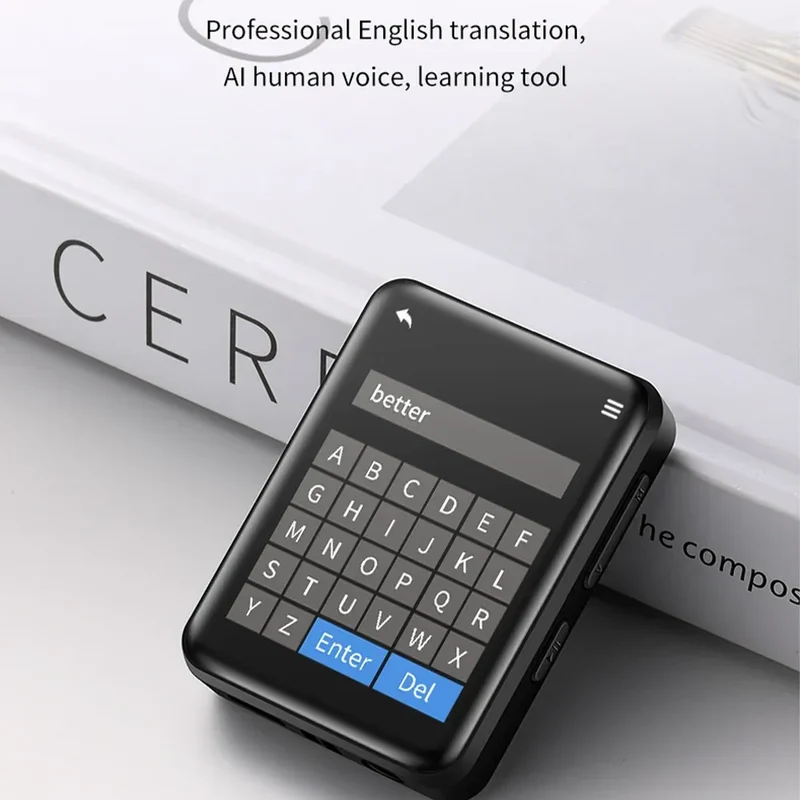 2 inch Display Screen Portable MP3 Player BT 5.0 Touch Screen Music Player with Speakers Support FM Radio Recording E-Book