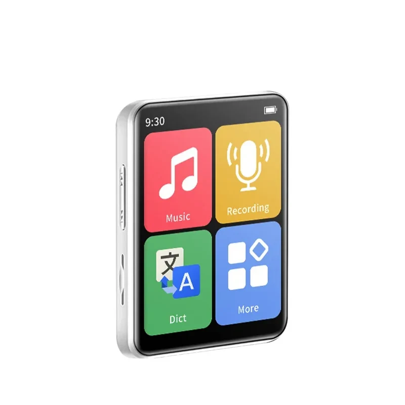 2 inch Display Screen Portable MP3 Player BT 5.0 Touch Screen Music Player with Speakers Support FM Radio Recording E-Book