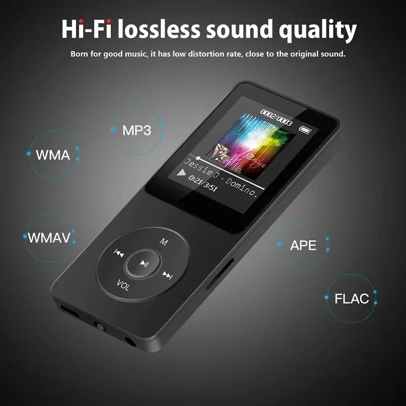 Type-C Port MP3 Bluetooth Player Fast Charging 5.4 Bluetooth Version Running, Fitness, Exercise Walkman Scalable Memory Card