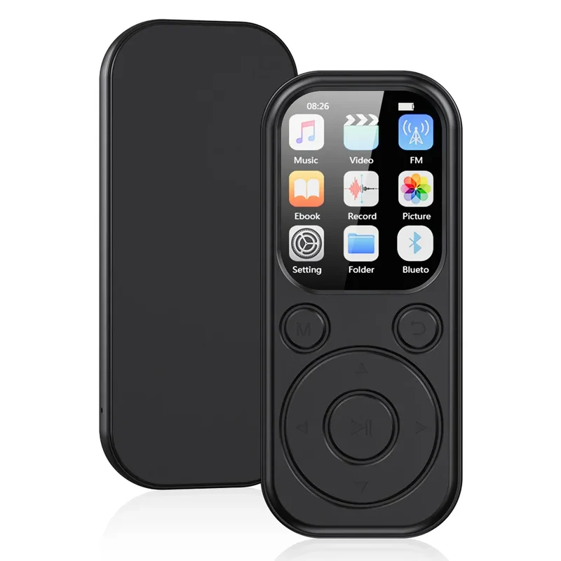 Bluetooth 5.4 MP3 MP4 Player Portable LCD Screen Music Player Stereo HiFi Speaker Support TF FM Radio Video E-Book Recording