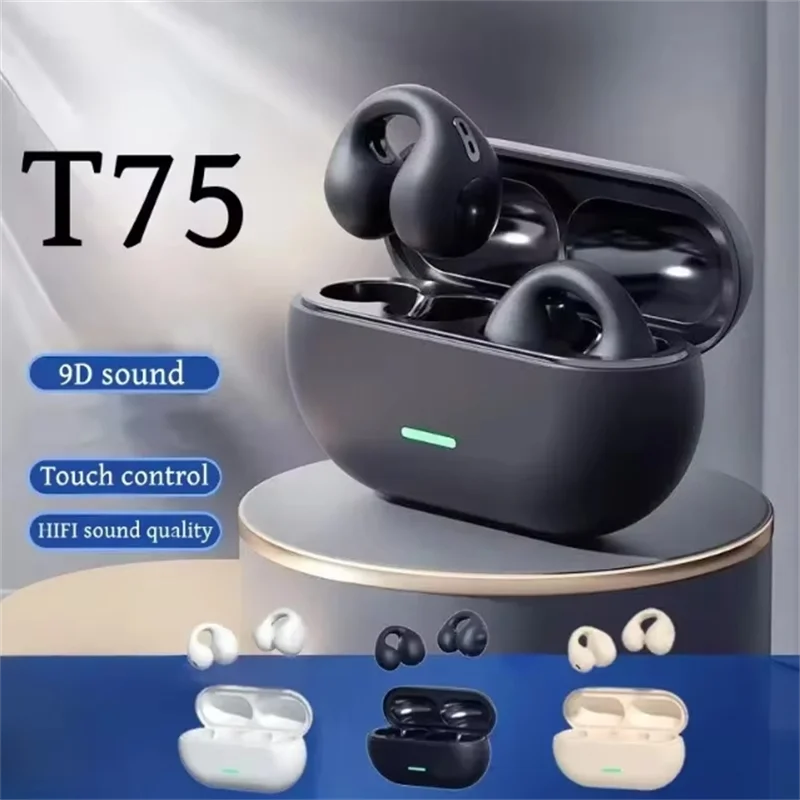 Original T75 TWS Touch Control Wireless Headphones Bluetooth Earphones Sport Earbuds Music Headset For Iphone Xiaomi phones