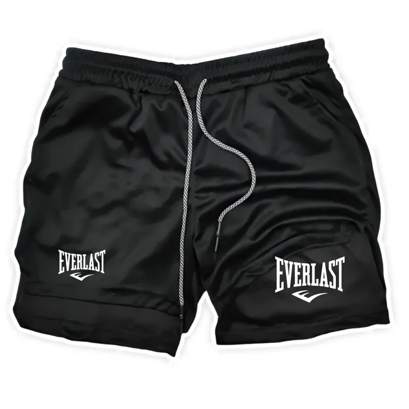 Men Running Shorts 2 in 1 Double-deck Sport Shorts Sportswear Gym Fitness Short Pants Training Jogging Bottom Men's Clothing