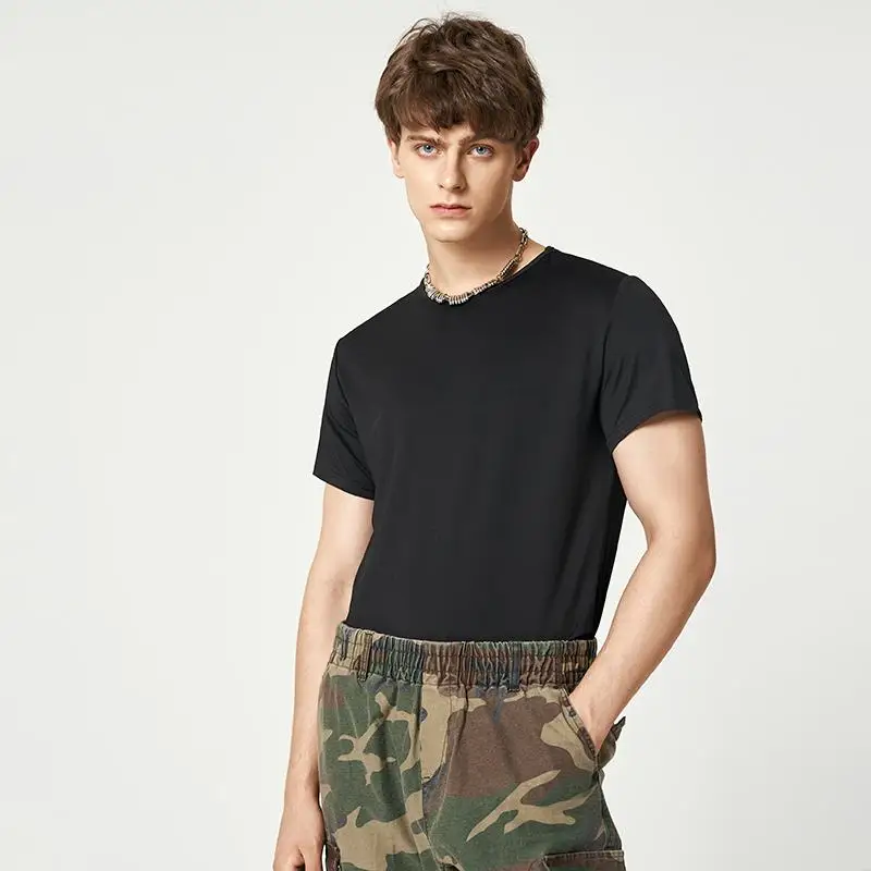 INCERUN Men Bodysuit Solid Color Pajamas Sexy 2023 Breathable Short Sleeve O-neck Rompers Underwear Fitness Men Bodysuits S-5XL