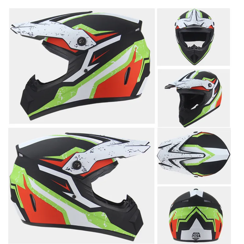 Professional Racing Casco Moto Off Road Helmet ATV Dirt Bike Downhill MTB DH Capacete Motocross Helmet With Mask Gloves Glasses