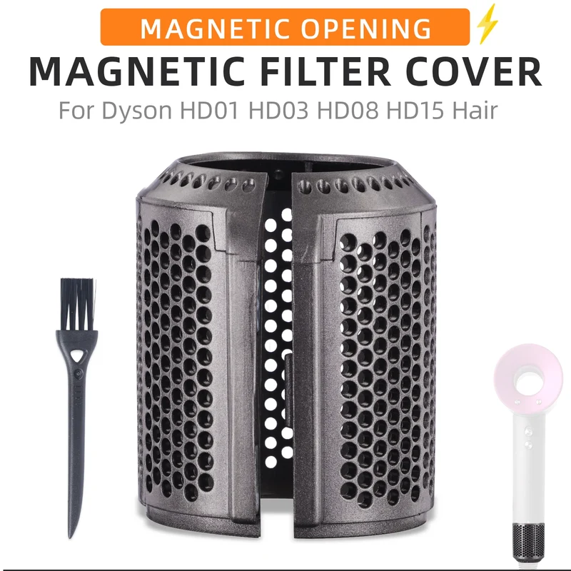 Magnetic Filter Cover for Dyson Hair Dryer HD01 HD03 HD08 HD15 Replacement Outer Dust Cover Suction Opening Buckle Accessories
