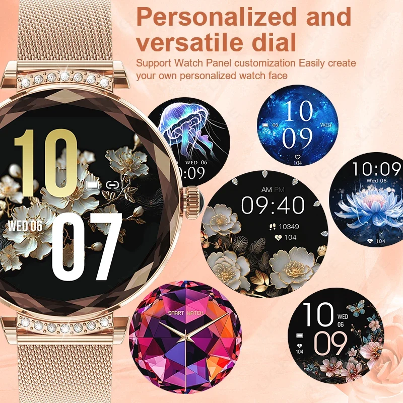 LIGE Fashion Ladies Smart Watch NX7 Pro AMOLED Screen Health Monitoring BT Call Female Women Sport Fitness Tracker Smartwatch