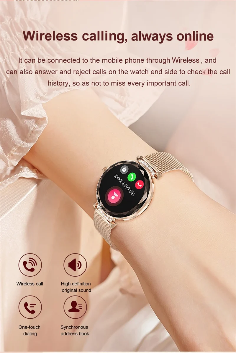 LIGE Fashion Ladies Smart Watch NX7 Pro AMOLED Screen Health Monitoring BT Call Female Women Sport Fitness Tracker Smartwatch