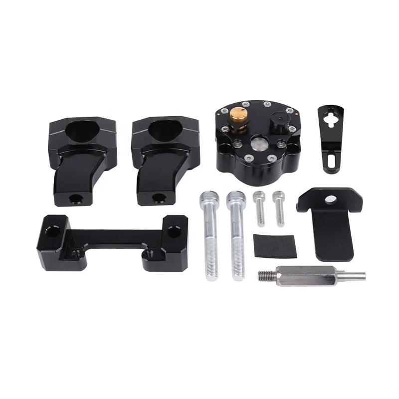Adjustable Radial Steering Damper Stabilizer Reversed Safety Mounting Kit Fit for CFMOTO 450MT IBEX 450 CF MOTO 450 MT 2024 2025