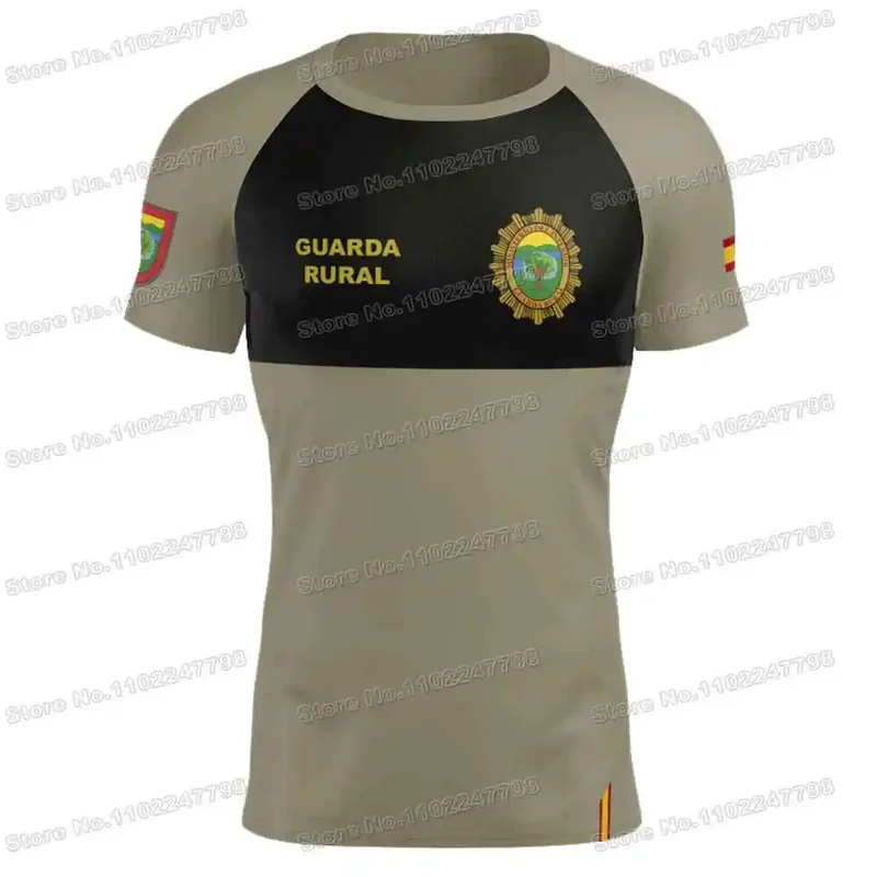 2023 Country Guard T Shirt Spain Civil Guard Outdoor Tech Shirts Men MTB Clothing Training Top Fitness Jersey Running Sportswear