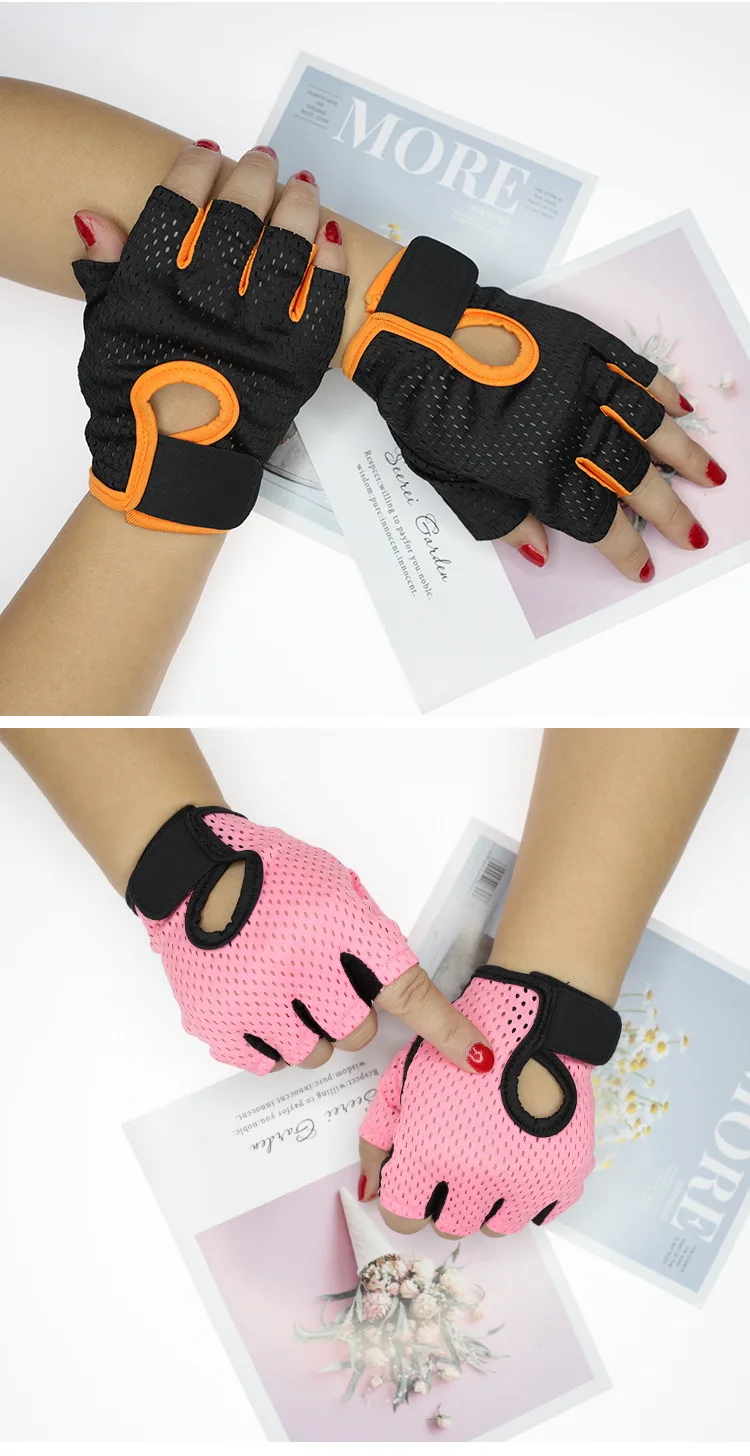 Cycling Fingerless Gloves Professional Gym Fitness Breathable Anti-Slip Women Men Half Finger Summer Fishing Female Bicycle Bike