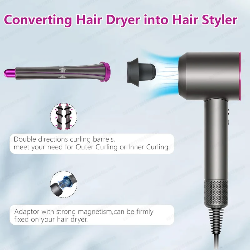 For Dyson Supersonic Hair Dryer Accessories Auto Curling Nozzles 20/30/40mm Cruling Wand For Dyson HD Series Hair Dryer Diffuser