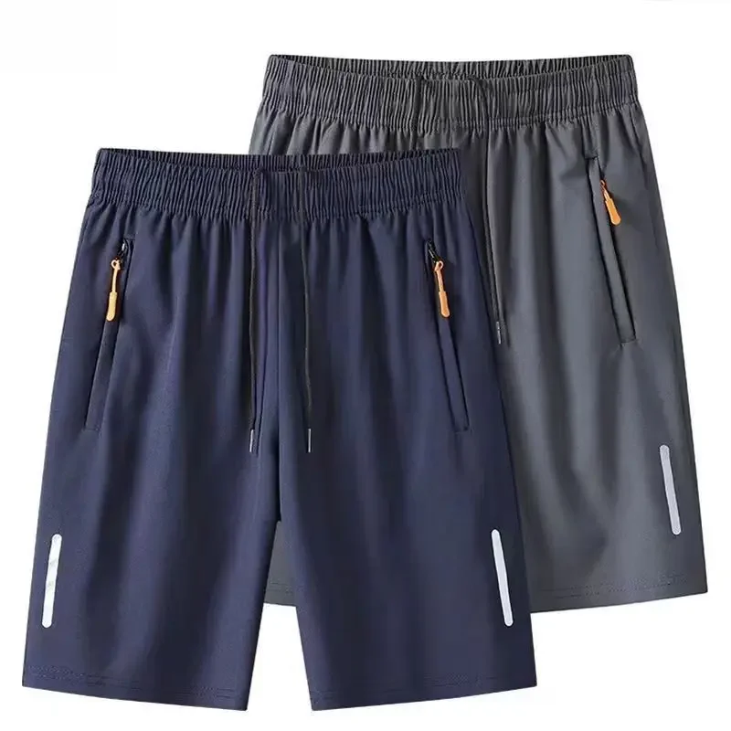 Summer Men Shorts Ice Silk Running Gym Sport Shorts Quick Dry Breathable Beach Short Pant Fitness Jogging Cool Casual Sportswear
