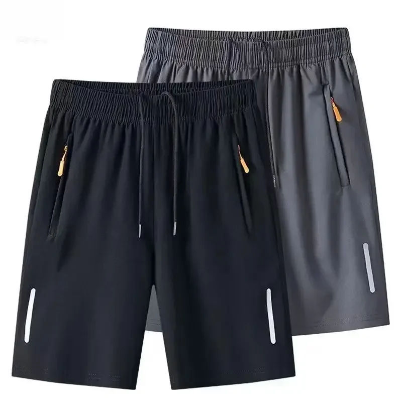 Summer Men Shorts Ice Silk Running Gym Sport Shorts Quick Dry Breathable Beach Short Pant Fitness Jogging Cool Casual Sportswear