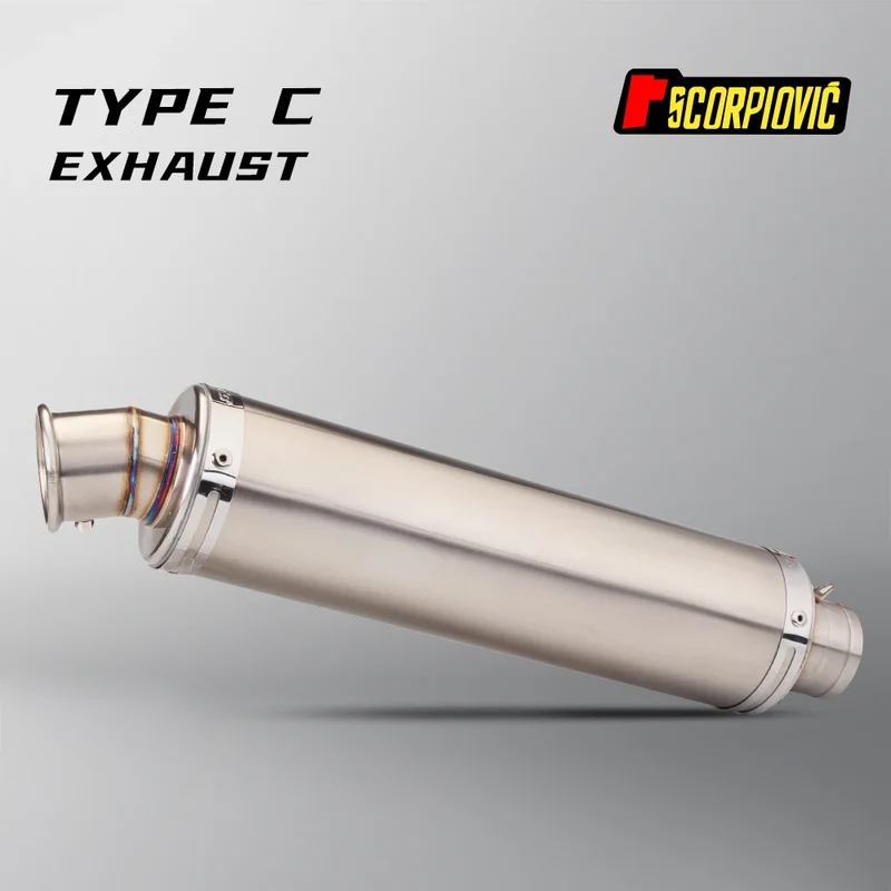 36-51mm STB Universal Motorcycle Exhaust Pipe Muffler Carbon Fiber Escape Moto for RC390 Z800 GSXR750 TMAX530 XMAX300 250 CBR50