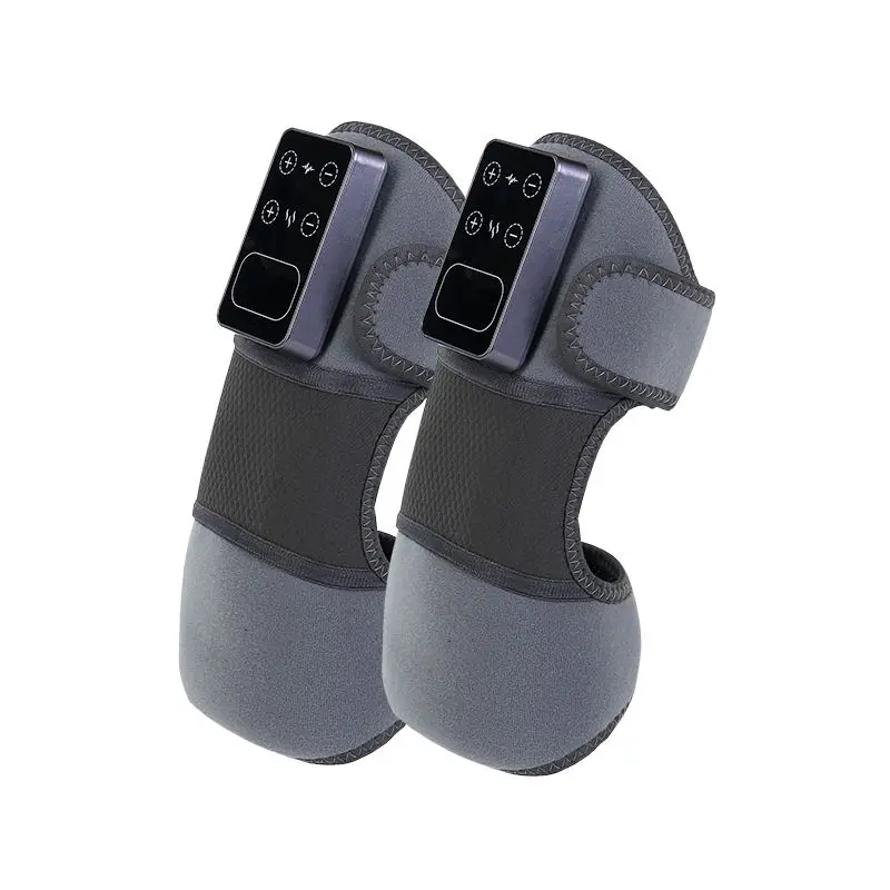 3-in-1 Smart Relief Electronic Pulse Heating & Vibrating Knee Massager Hard Shell Design for Blood Circulation & Protection