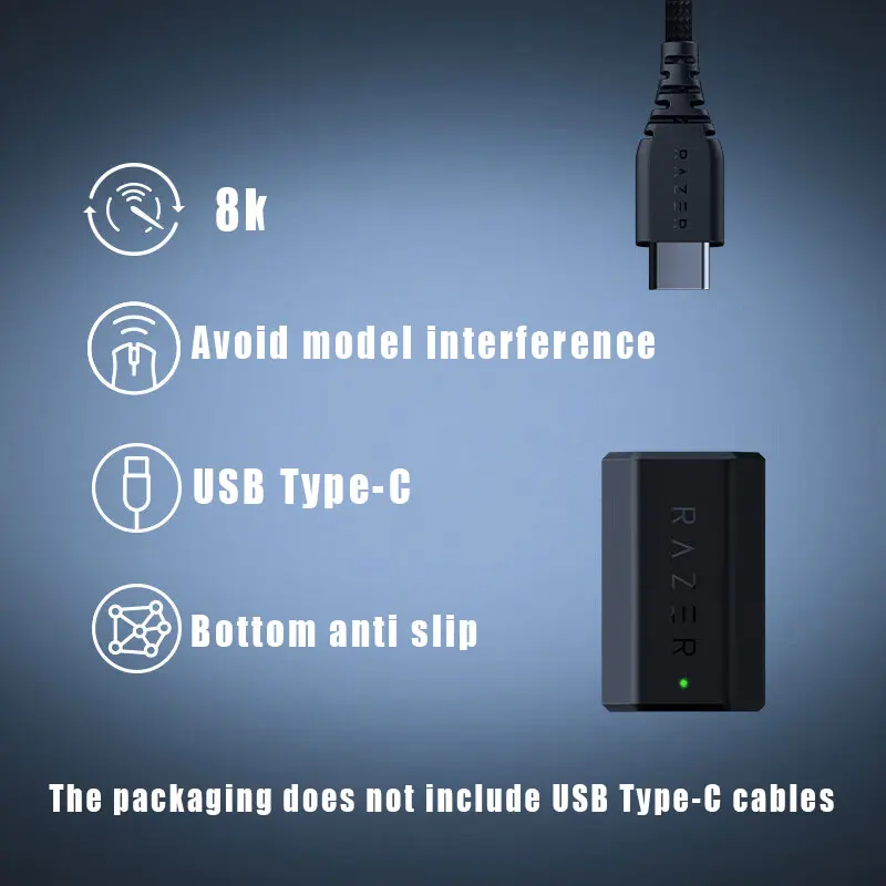 Razer True 8KHz Wireless Dongle HyperPolling Compatible with Cobra DeathAdder V3 Pro and Basilisk V3 Pro Consumer Electronics
