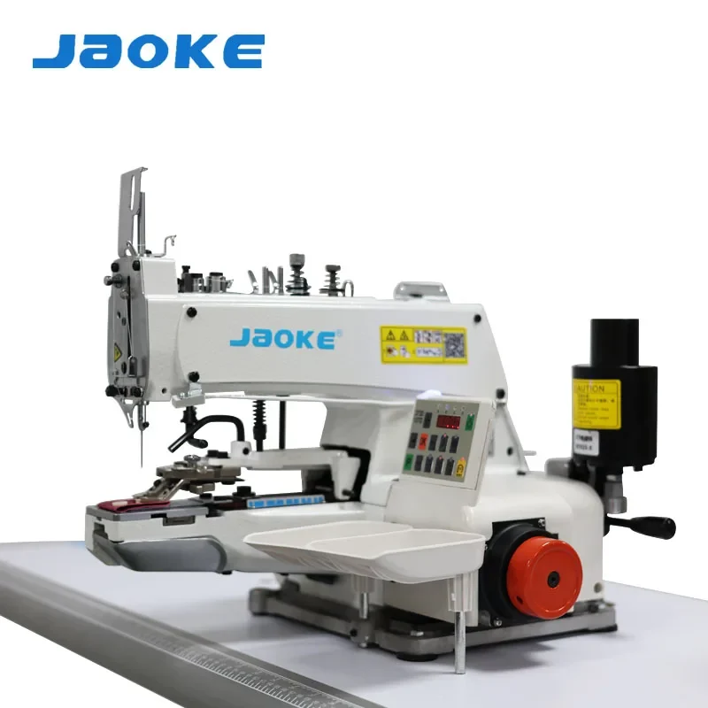 New JAOKE 373 Motorized Button Attaching Machine Full-Automatic Flat (2/4-Hole) Mushroom Buttons Iron Plastic 550W Electronic