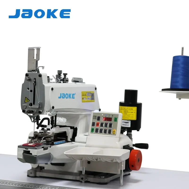 New JAOKE 373 Motorized Button Attaching Machine Full-Automatic Flat (2/4-Hole) Mushroom Buttons Iron Plastic 550W Electronic
