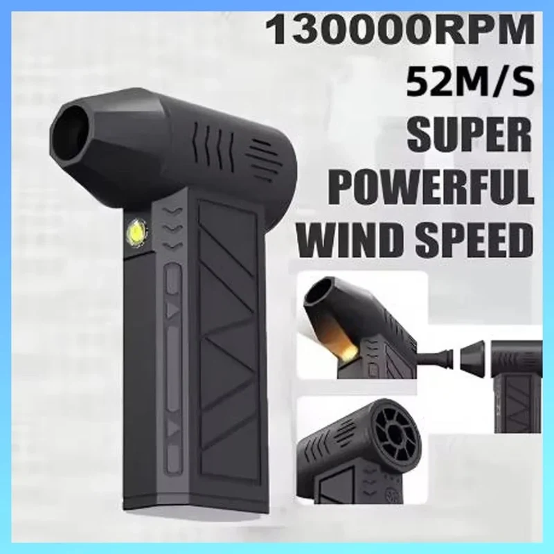 High-Speed 130000 RPM Fan 52m/s Air Blower Brushless Motor 4000mAh Battery Overheat Protection Electric Consumer Electronics