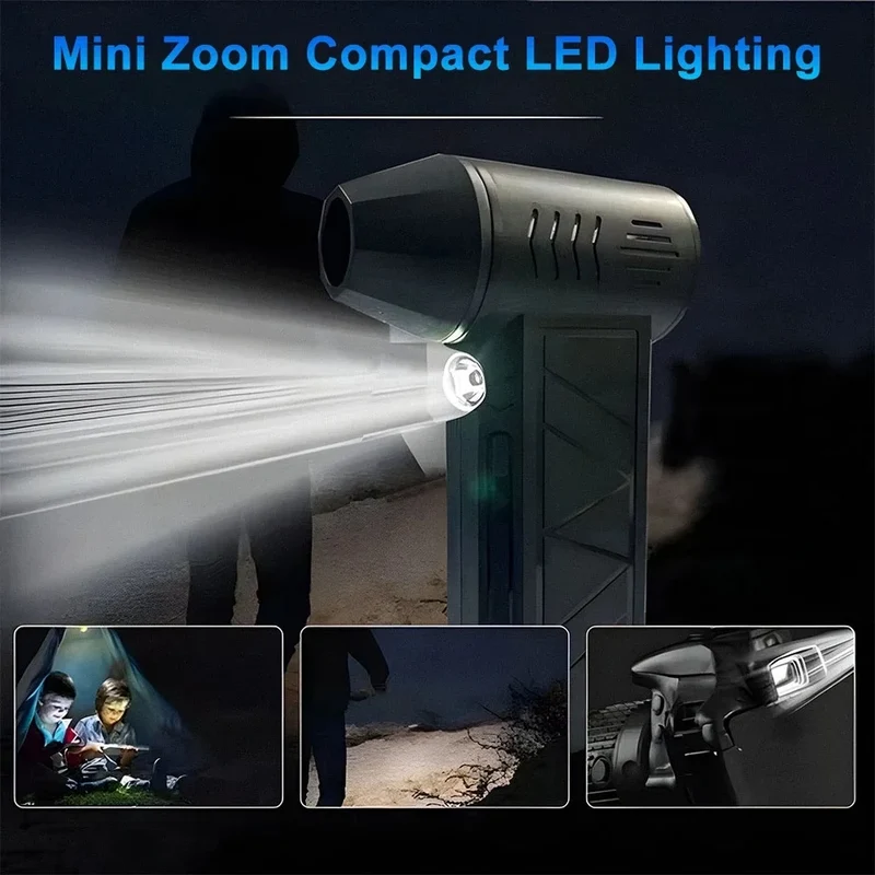 High-Speed 130000 RPM Fan 52m/s Air Blower Brushless Motor 4000mAh Battery Overheat Protection Electric Consumer Electronics