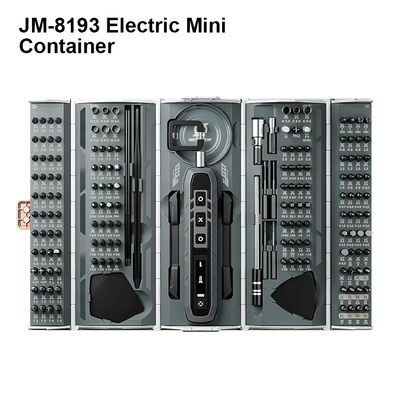 JAKEMY JM-8193 180-in-1 Electric Mini Precision Screwdriver Toolkit Multifunctional for Repair Phone Camera Mini Electronics