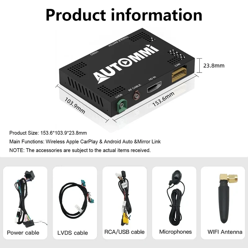 720/720s 12C 650S 625C 675LT 570S 540C 600LT GT Wireless CarPlay Android Auto Interface Module Box Auto Electronics for McLaren