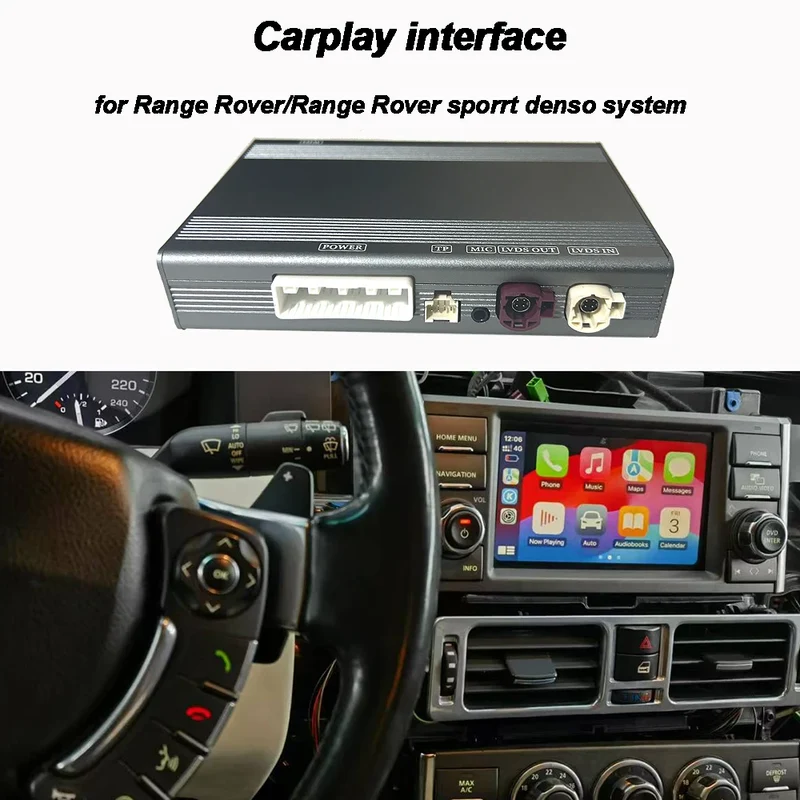 Denso Plug-and-Play Wireless Carplay Android Auto Smart Box for Range Rover Sport 2009-2012 GPS Multimedia Auto Electronics
