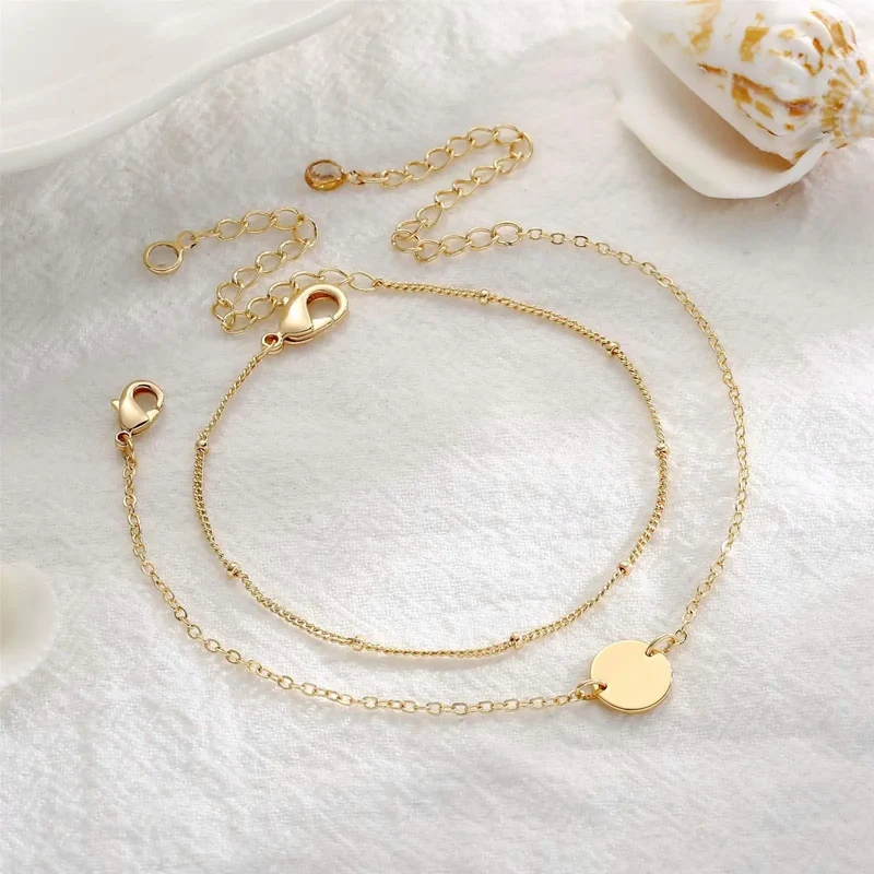 Luxury Hypoallergenic Women Bracelet Stainless Steel 18K Gold Multi-layer Bracelet with Adjustable Chain Daily Wear