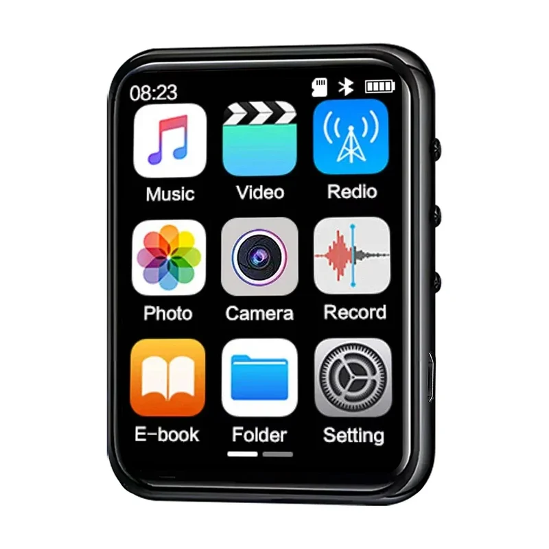 MP3 Player Bluetooth 5.4 Built-in Speaker Hi-Fi Music Player 2.4 Inch Touch Screen MP3 Walkman Video FM Radio Recording Camera