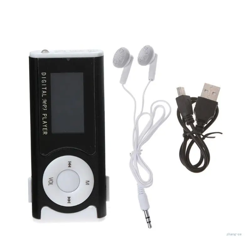 Mini USB Aluminum LCD Screen 32GB Card Clip Design Digital Music MP3